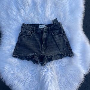 Zara Charcoal Jean Shorts for Women